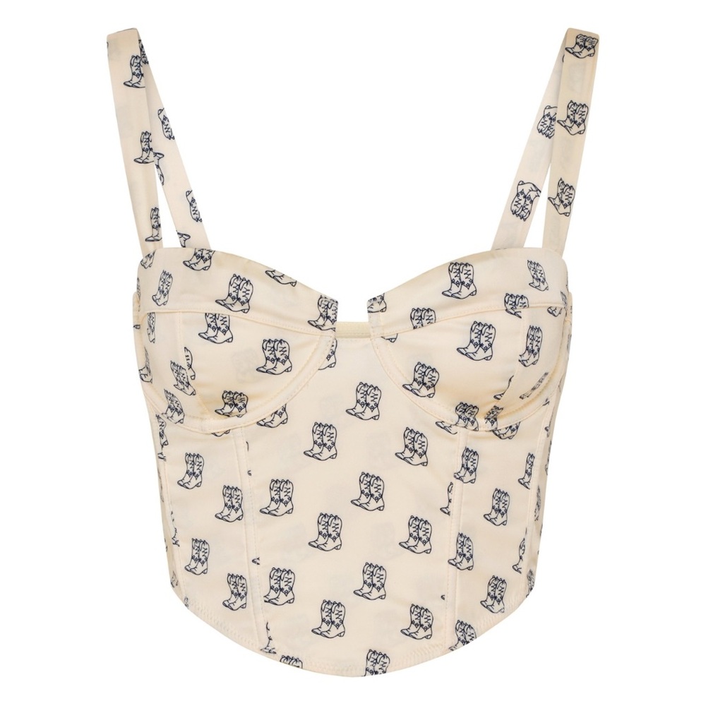 Thelma Corset in cowboy print